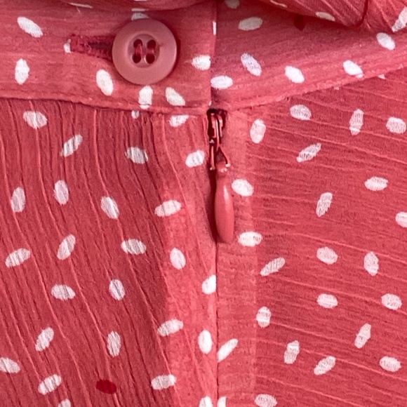 Covington Sheer lightweight, pink, white and red two piece skirt set - Picture 8 of 11